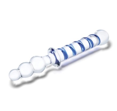 Glas - Podwójne Szklane Dildo Twister